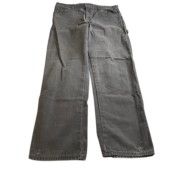 Dickies Men's Relaxed Fit Duck Canvas Carpenter Pants Faded Black 36x34-READ - Picture 2 of 16
